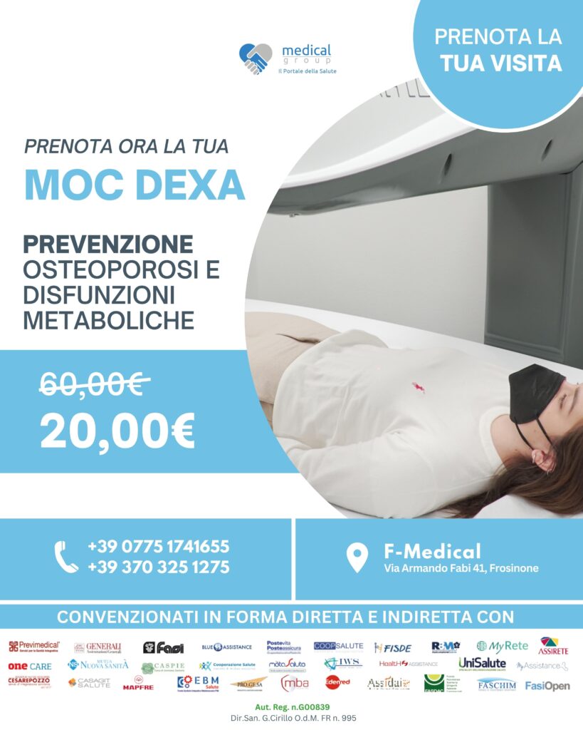 Prenota Ora il Tuo Esame Moc a € 20 presso F-Medical Group di Frosinone