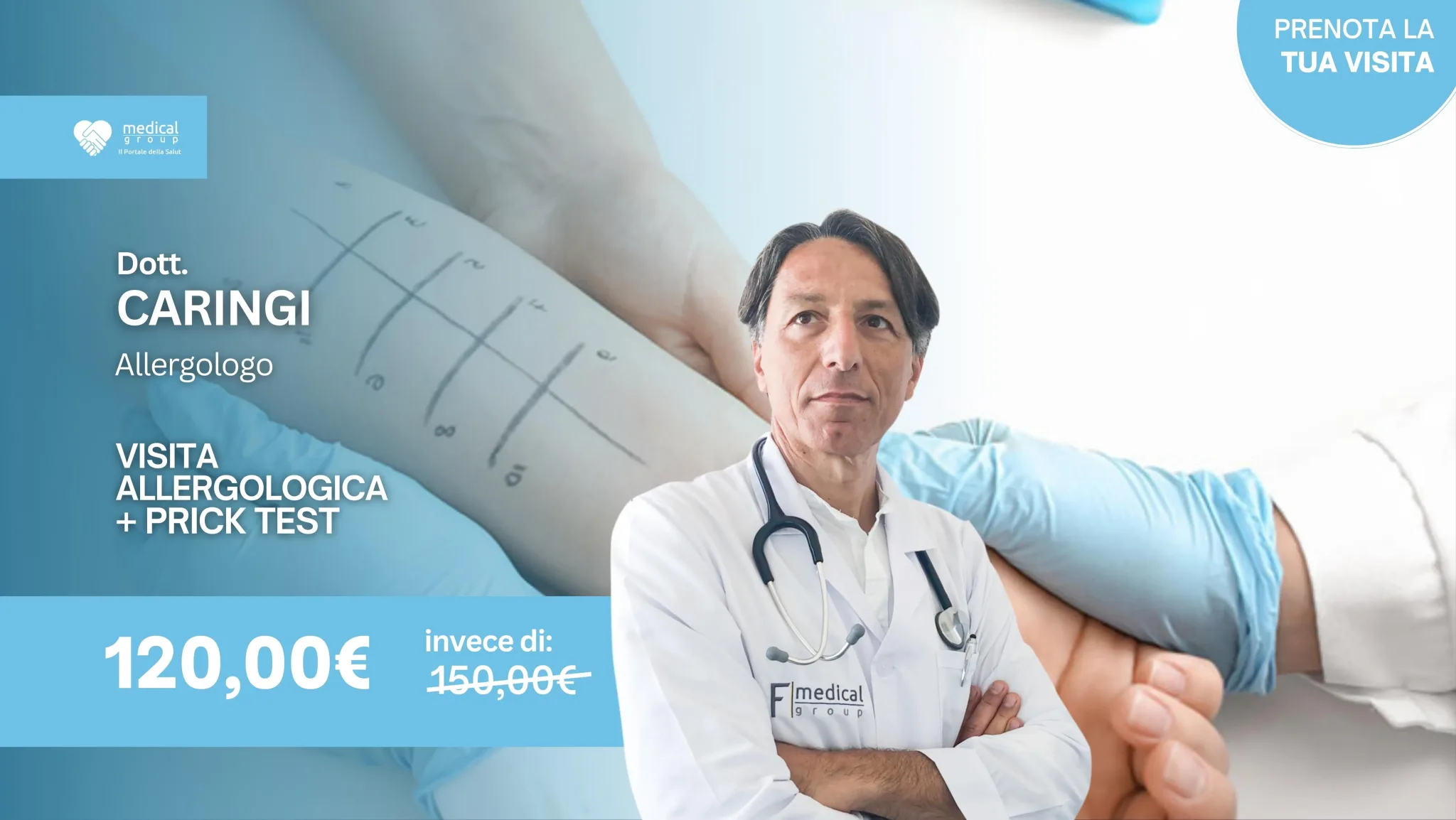Tariffe del Mese Settembre 2023 Poliambulatorio Allergologia Caringi 120 euro F-Medical Frosinone