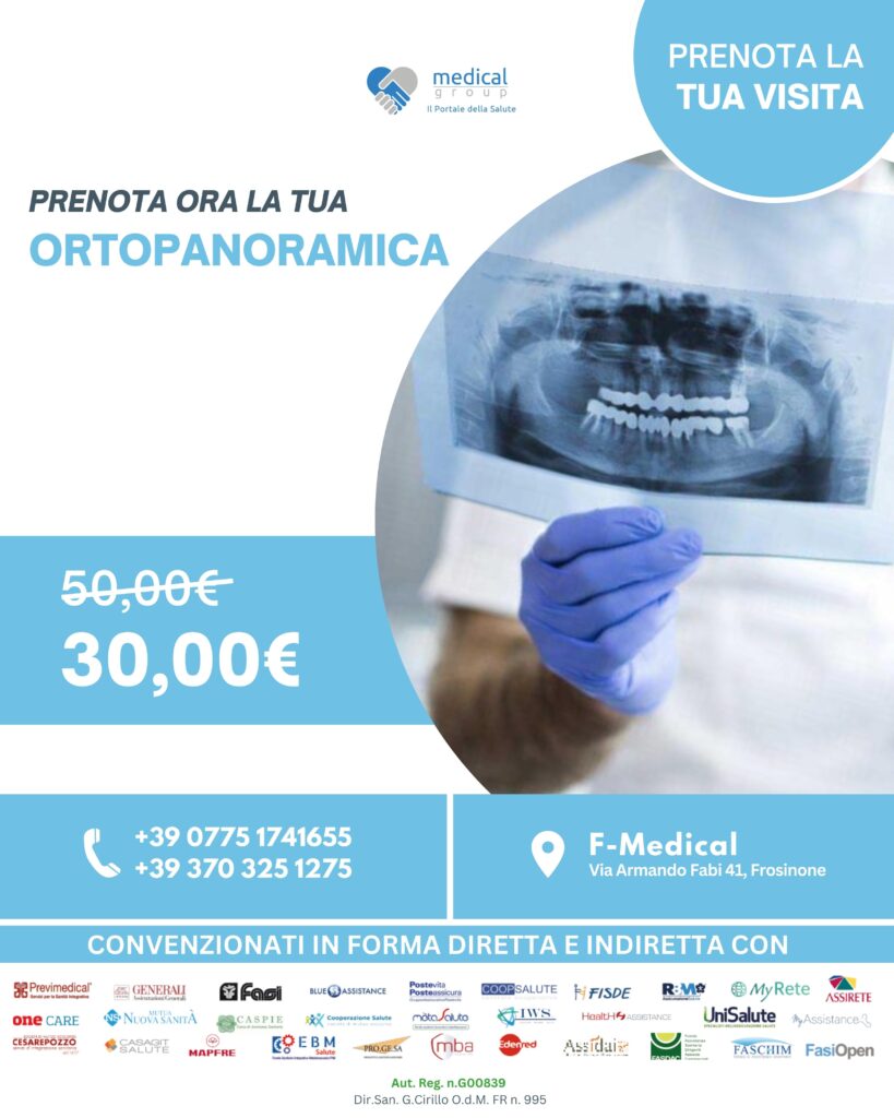 Tariffe del Mese Odontoiatria F-Medical Frosinone ortopanoramica