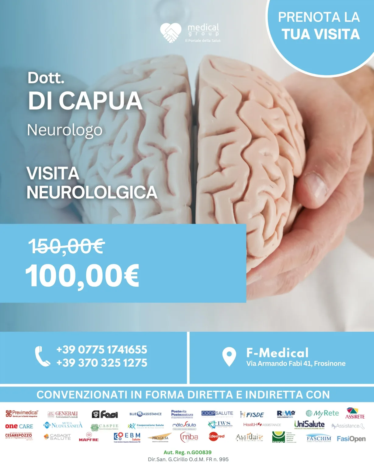 Tariffe-del-Mese-Settembre-2023-Poliambulatorio-Visita-Neurologica-Di-Capua-100-euro-F-Medical-Frosinone