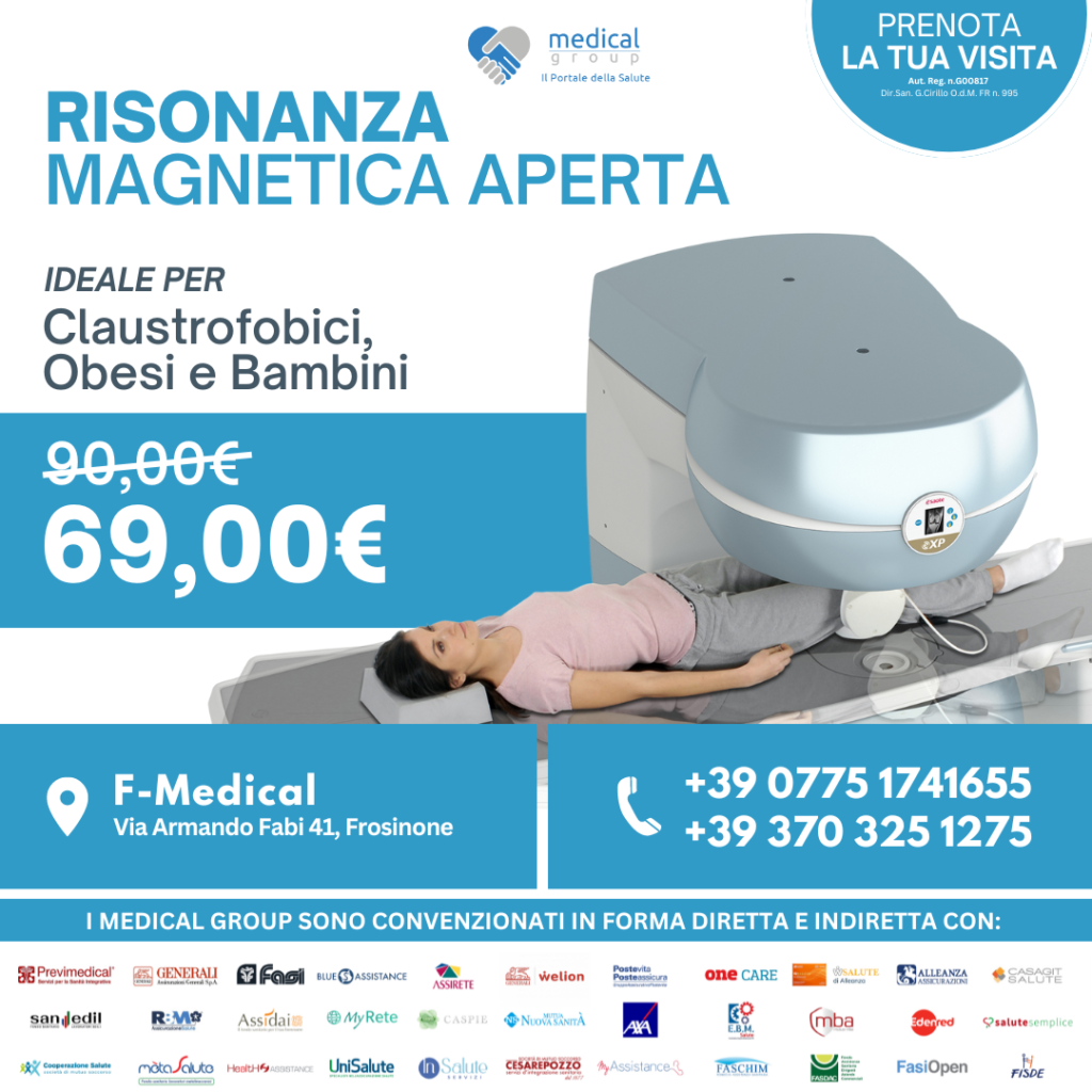 Tariffe del Mese Radiologia F-Medical Frosinone Risonanza Magnetica Aperta 69€