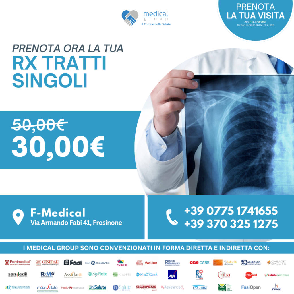 Tariffe del Mese Radiologia F-Medical Frosinone RX 30 euro