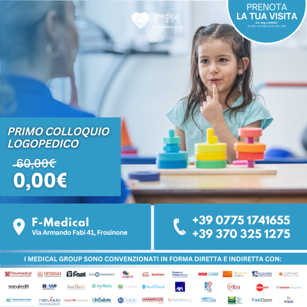 Tariffe del Mese Poliambulatorio F-Medical Frosinone PRIMO COLLOQUIO LOGOPEDICO