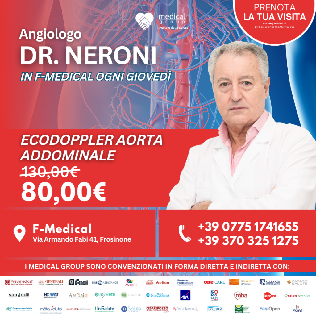 Tariffe del Mese Poliambulatorio F-Medical Frosinone ECODOPPLER AORTA ADDOMINALE - DOTTOR NERONI