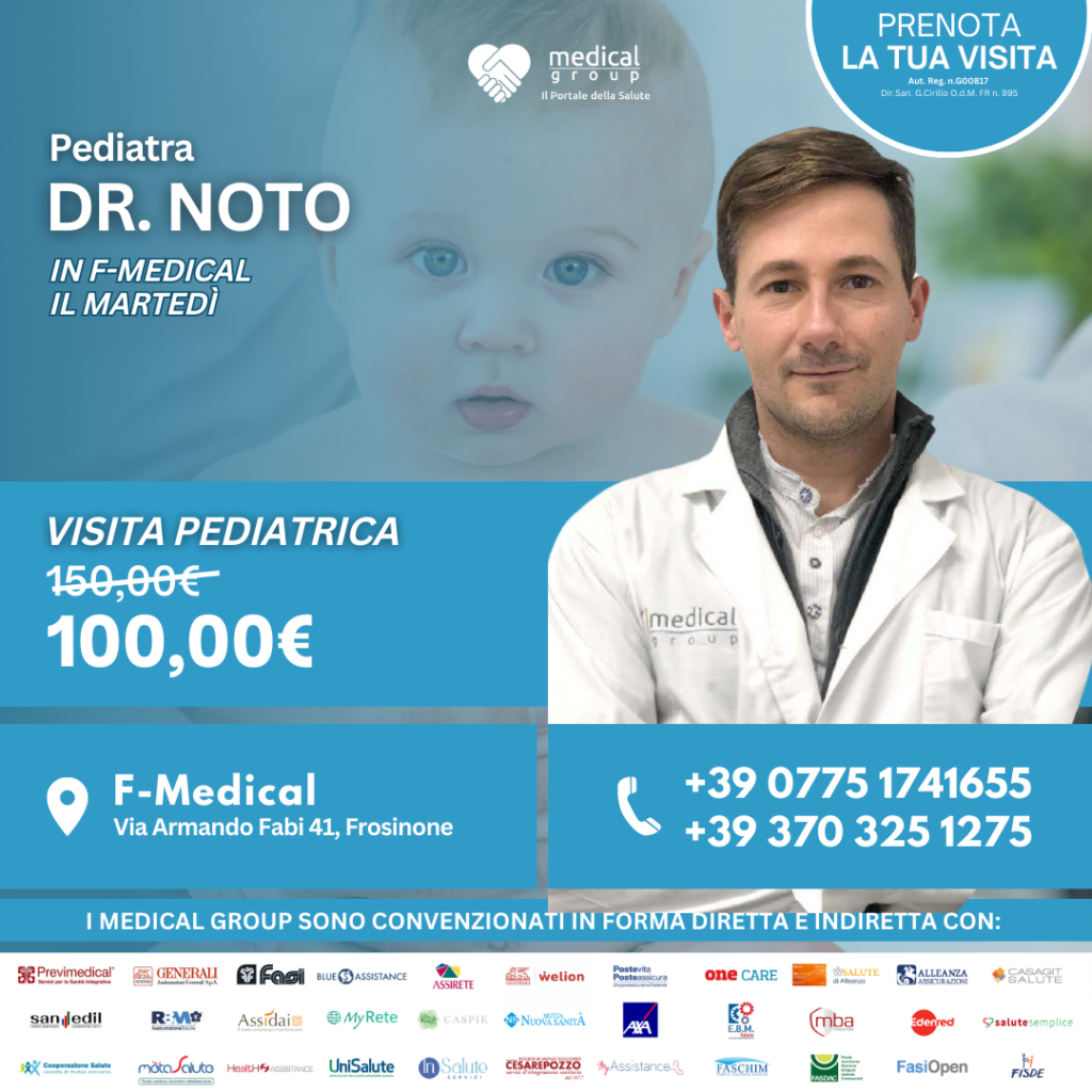 Tariffe del Mese Poliambulatorio F-Medical Frosinone VISITA PEDIATRICA DOTT. NOTO