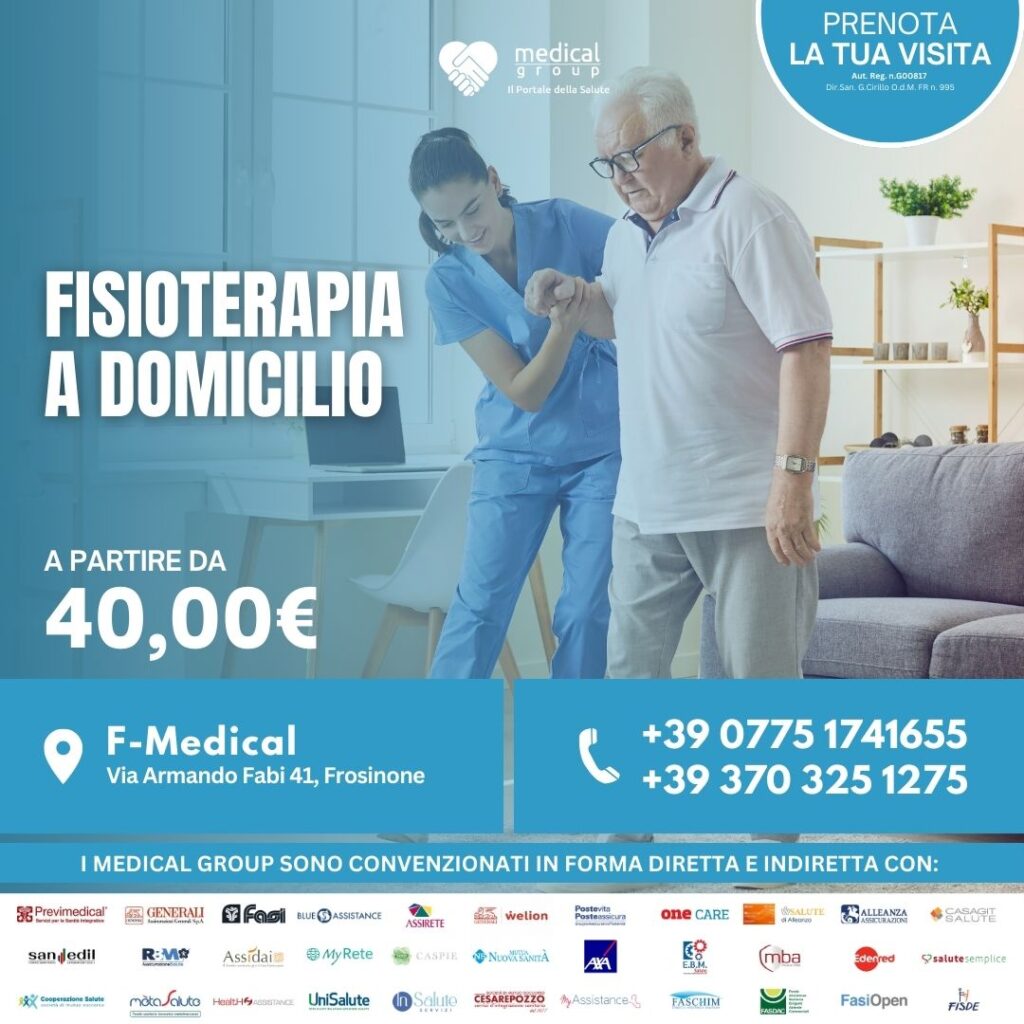 Tariffe del Mese Poliambulatorio F-Medical Frosinone FISIOTERAPIA A DOMICILIO