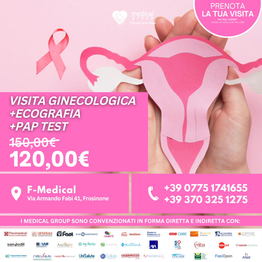 F-MEDICAL PROMO DONNE QUADRATE - VISITA ginecologica +Ecografia + Pap test