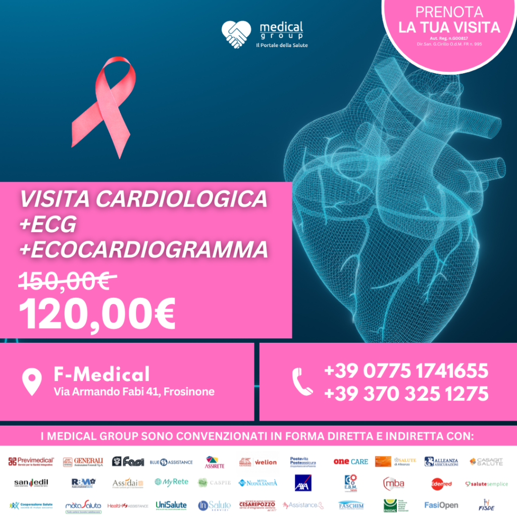 F-MEDICAL PROMO DONNE QUADRATE - Visita Cardiologica + ECG + Ecocardiogramma