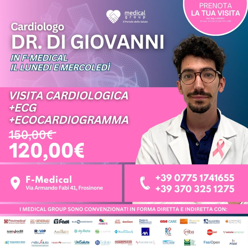 F-MEDICAL PROMO DONNE QUADRATE - Visita Cardiologica + ECG + Ecocardiogramma Dr. Di Giovanni