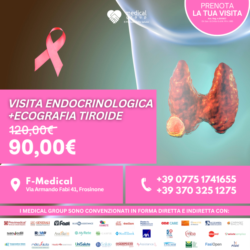 F-MEDICAL PROMO DONNE QUADRATE - Visita Endocrinologica + Ecografia Tiroide