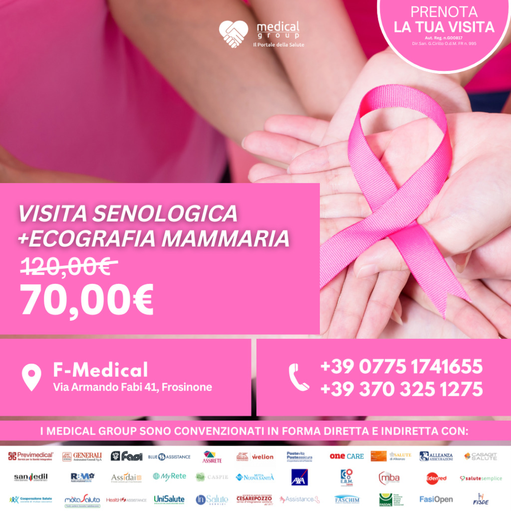 F-MEDICAL PROMO DONNE QUADRATE - Visita Senologica + Ecografia Mammaria