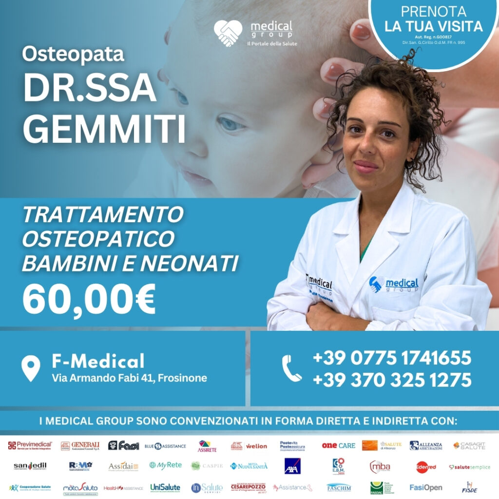 Tariffe del Mese Poliambulatorio F-Medical Frosinone Trattamento Osteopatico Bambini e Neonati - Dr.ssa Gemmiti