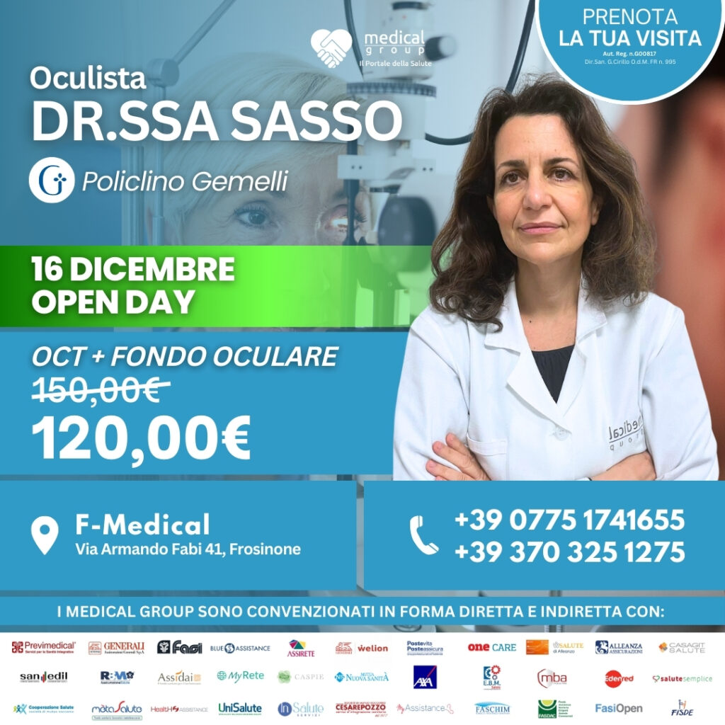 Tariffe del Mese Poliambulatorio F-Medical Frosinone OPEN DAY - Dr.ssa Sasso