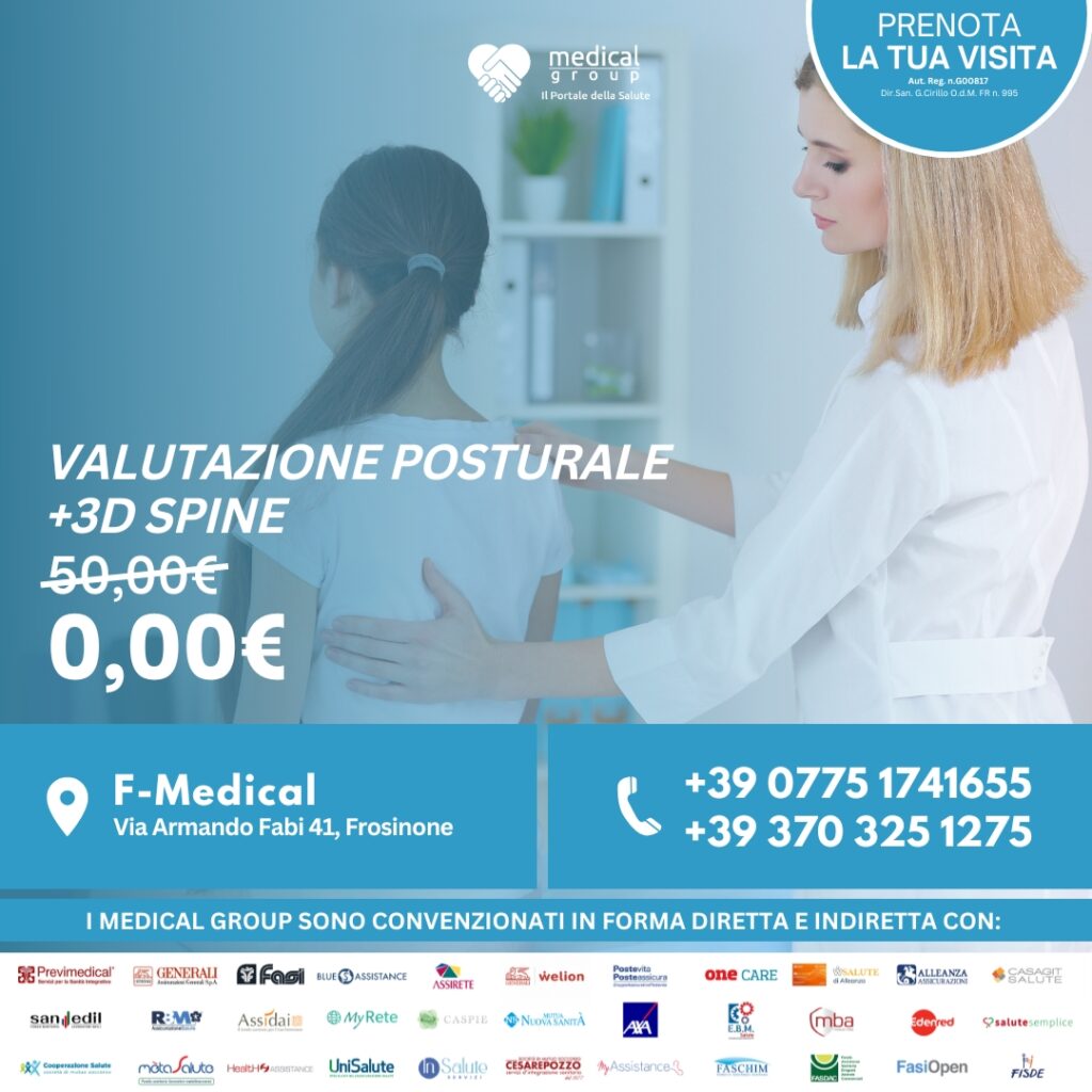 Tariffe del Mese Poliambulatorio F-Medical Frosinone Valutazione Posturale