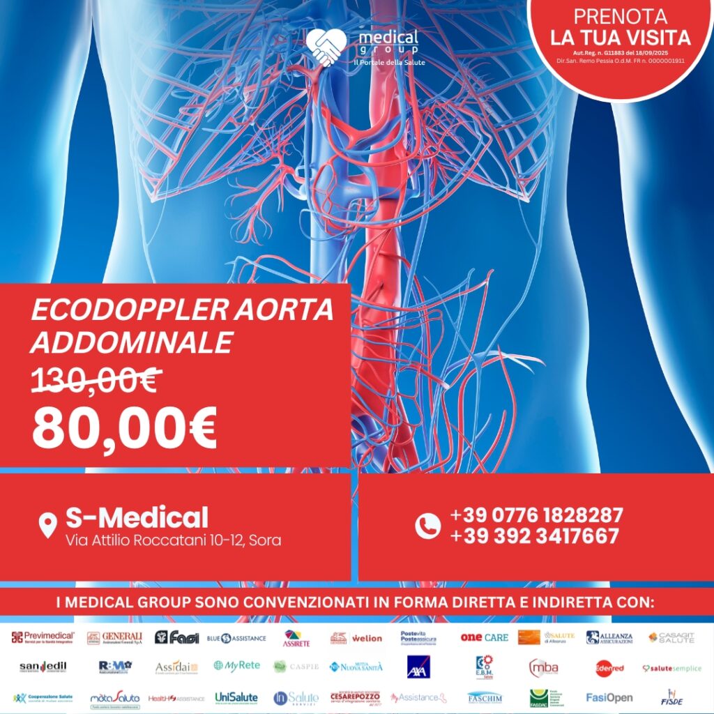 Tariffe del Mese Poliambulatorio S-Medical Ecodoppler aorta addominale