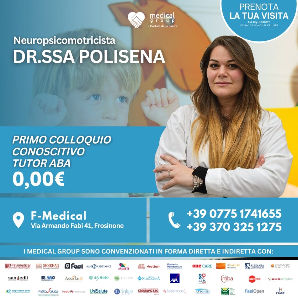Tariffe del Mese Poliambulatorio Pediatrico F-Medical Frosinone PRIMO COLLOQUIO COMPORTAMENTALE DOTT.SSA POLISENA