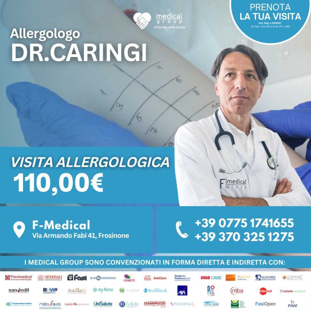 Tariffe del Mese Poliambulatorio F-Medical Frosinone VISITA ALLERGOLOGICA - Dr.Caringi