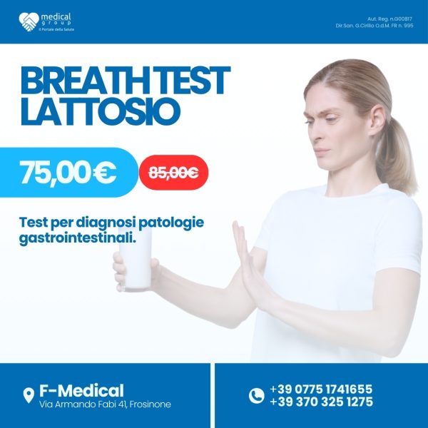 F-MEDICAL PROMO PACCHETTI ANALISI - Breath Test Lattosio