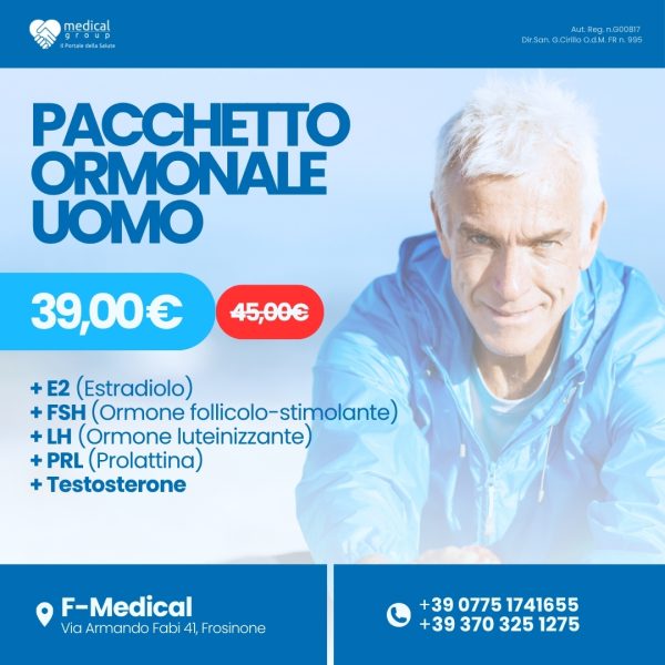 F-MEDICAL PROMO PACCHETTI ANALISI - Pacchetto Ormonale Uomo