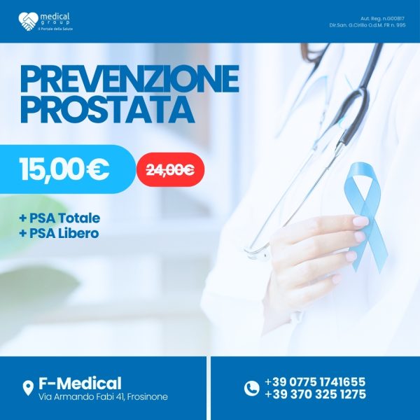 F-MEDICAL PROMO PACCHETTI ANALISI - Prevenzione Prostata