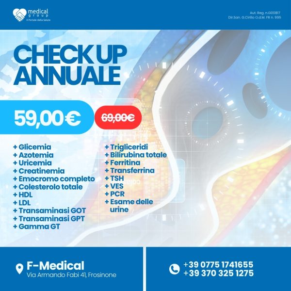 F-MEDICAL PROMO PACCHETTI ANALISI - check up annuale
