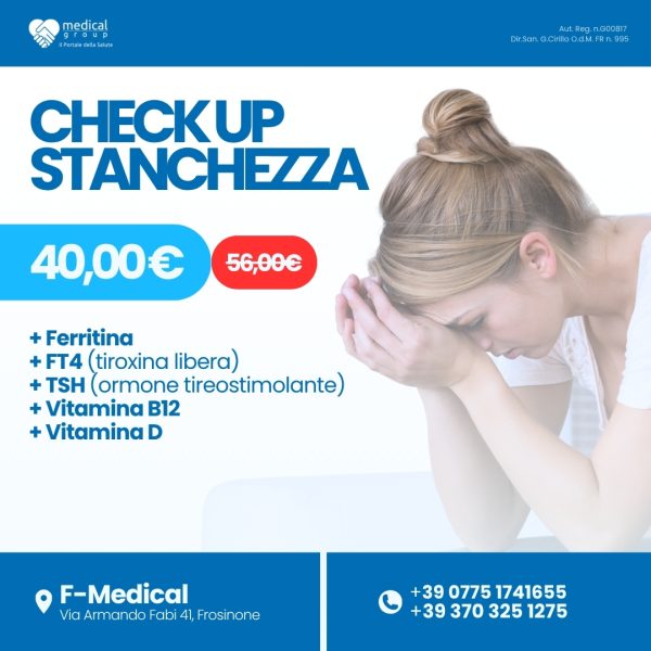 F-MEDICAL PROMO PACCHETTI ANALISI - check up stanchezza2