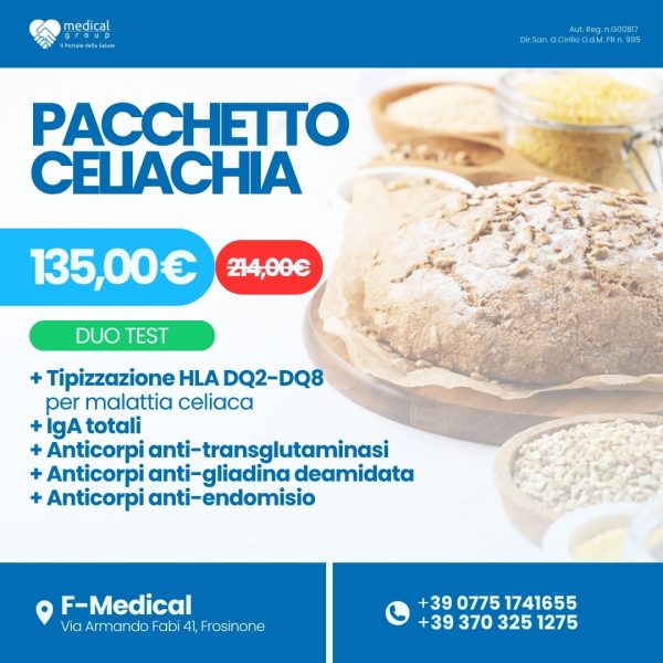 F-MEDICAL PROMO PACCHETTI ANALISI - pacchetto celiachia duo test