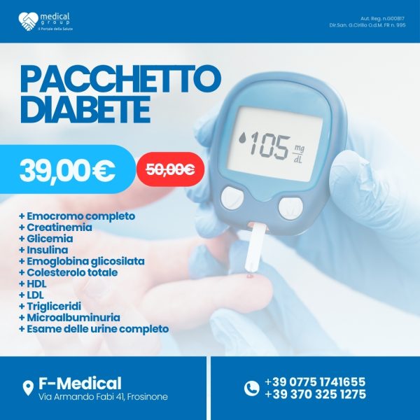 F-MEDICAL PROMO PACCHETTI ANALISI - pacchetto diabete