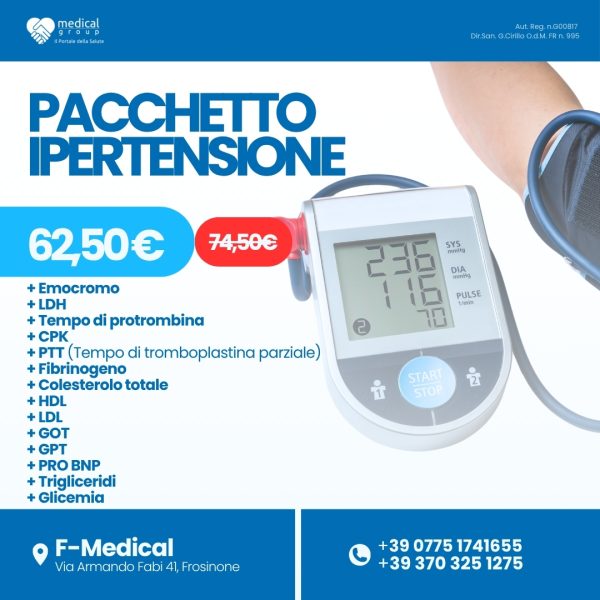 F-MEDICAL PROMO PACCHETTI ANALISI - pacchetto ipertensione