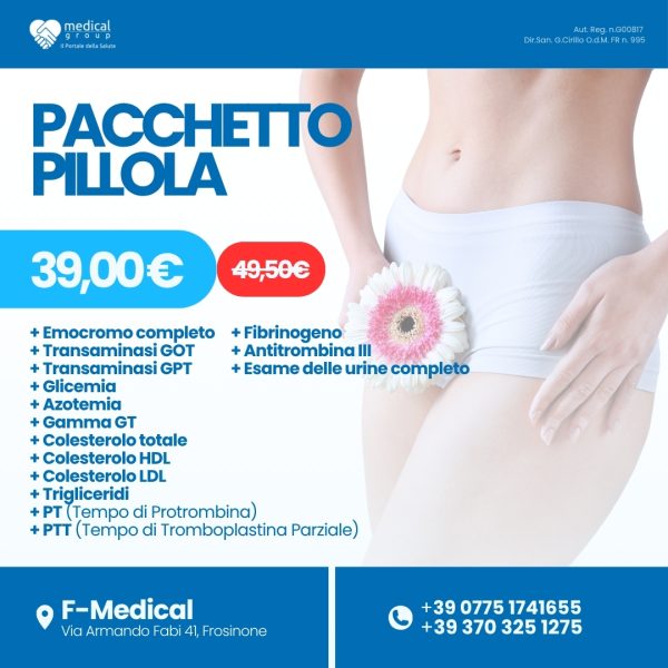 F-MEDICAL PROMO PACCHETTI ANALISI - pacchetto pillola